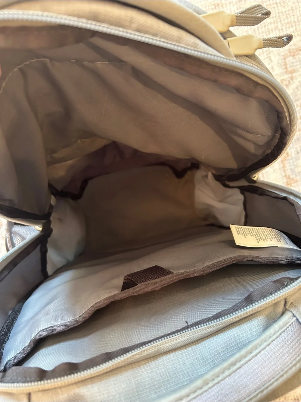 The North Face Jester Backpack in Light Gray with Black Bungee